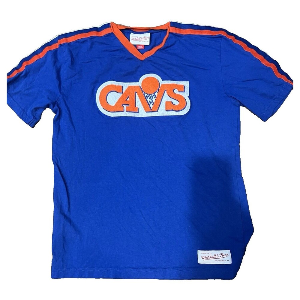 Mitchell & Ness Cleveland Cavaliers Youth Large Shooting Shirt Blue NBA
